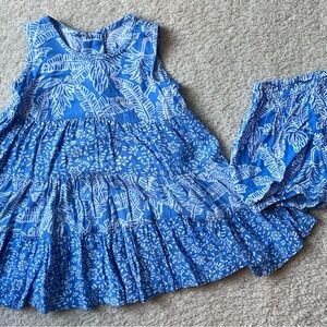 Blue Ginger Matching Set - Dress & Bloomers